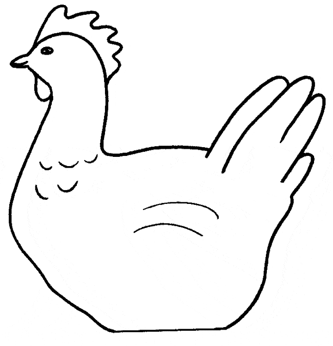 free Chicken coloring