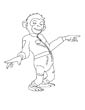 Chimpanzee coloring page