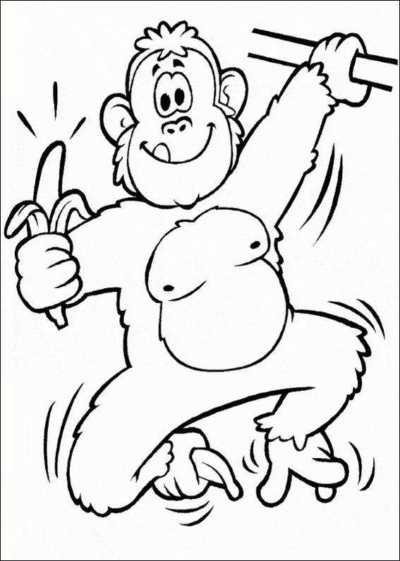 Chimpanzee coloring print