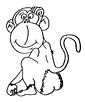 Chimpanzee coloring page