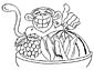 Chimpanzee coloring page