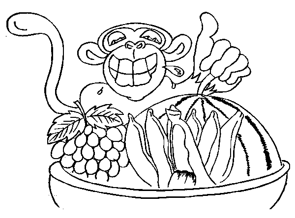 Chimpanzee coloring print