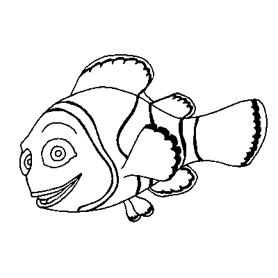 free Clownfish coloring page