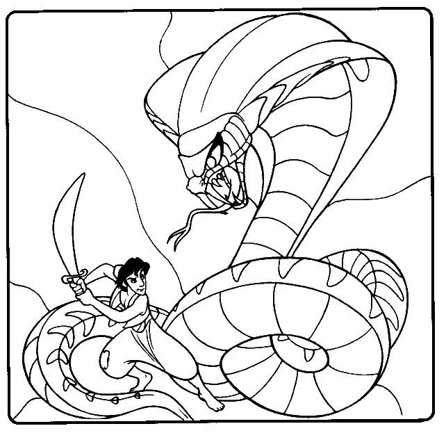 free Cobra coloring page