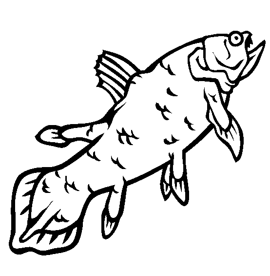 Free Coelacanth coloring page
