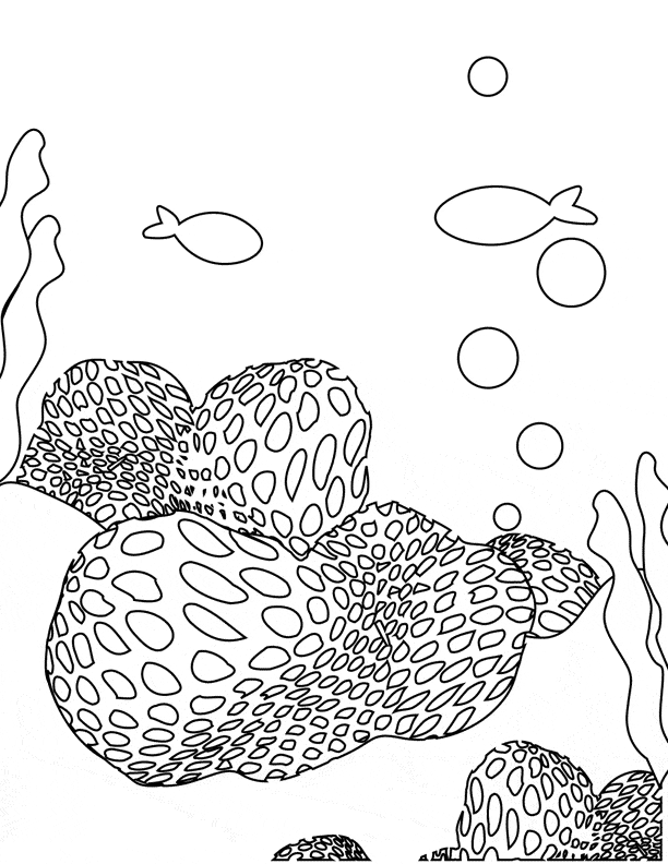 free Coral coloring page