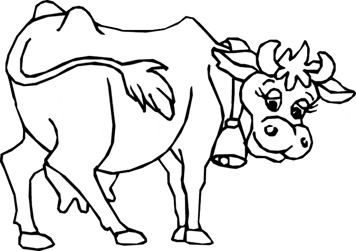 free Cow coloring page sheet printable