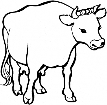 free Cow coloring page sheet printable