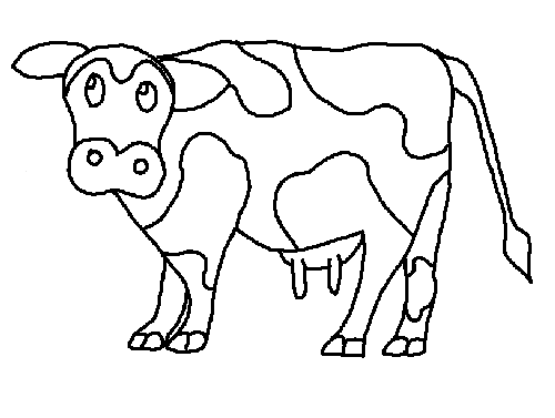 free Cow coloring page sheet printable