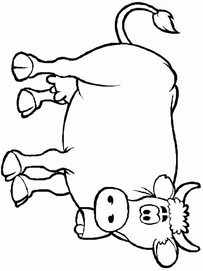 free Cow coloring page sheet printable