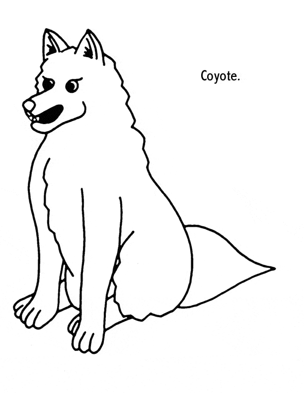 free Coyote coloring page
