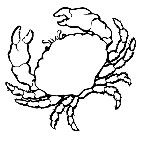 Crab coloring sheet
