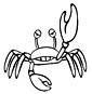 Crab coloring page