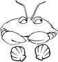 Crab coloring page