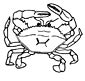 Crab coloring page