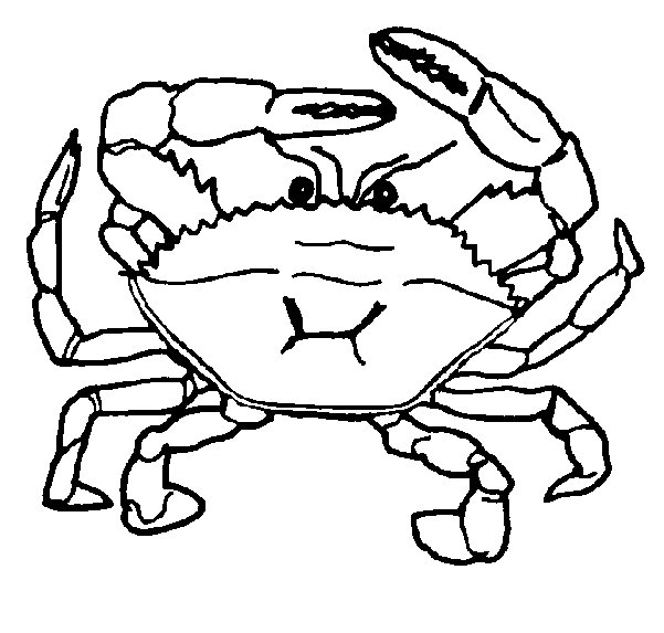 Free printable Crab coloring