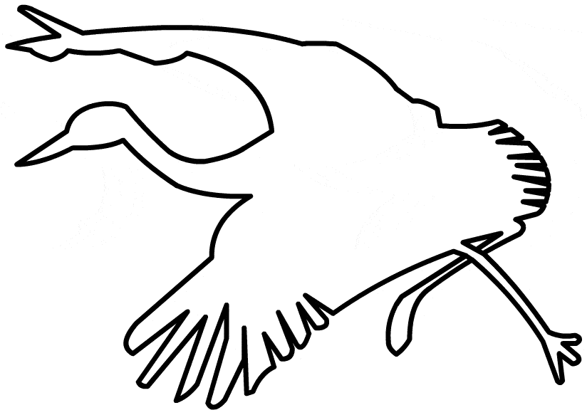 free Crane coloring page