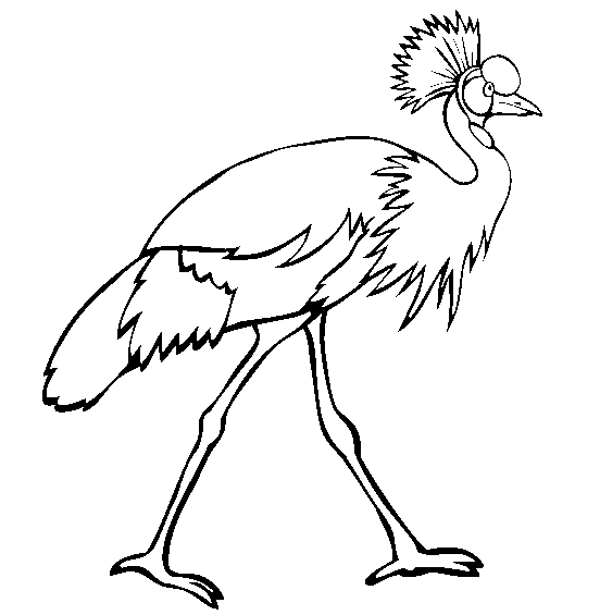 free Crane coloring page