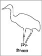 Crane coloring page