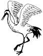 Crane coloring page