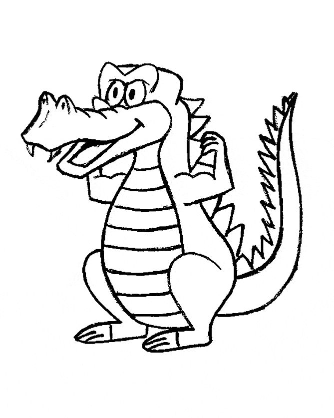 free Crocodile coloring page