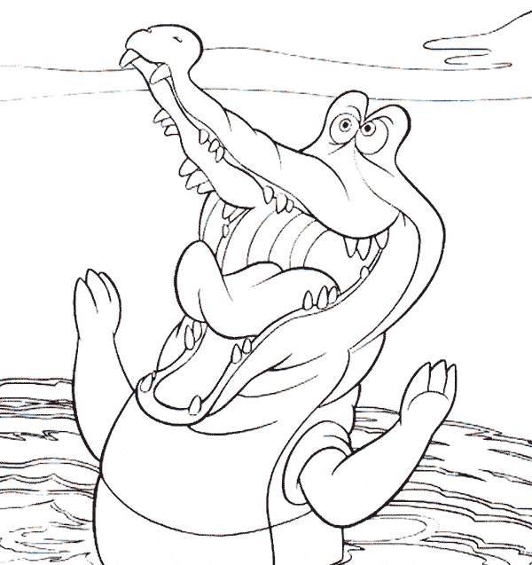 free Crocodile coloring page