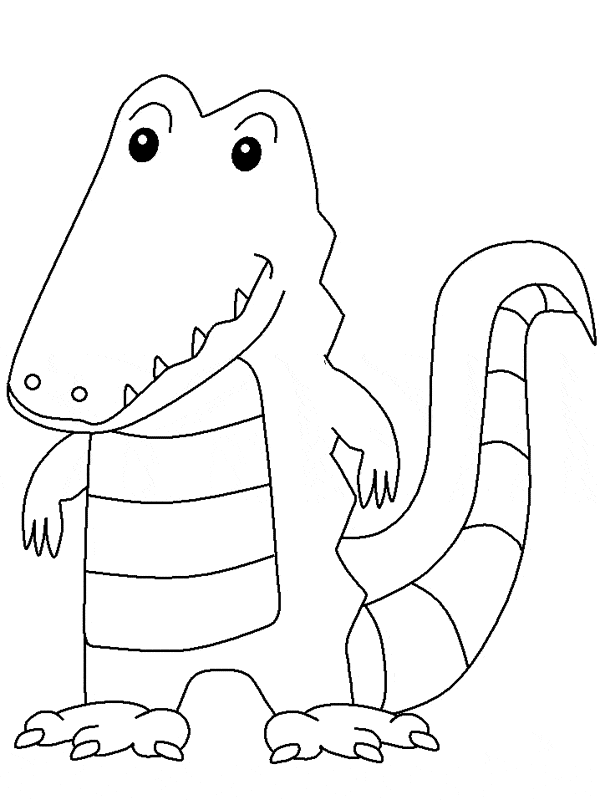 free Crocodile coloring page