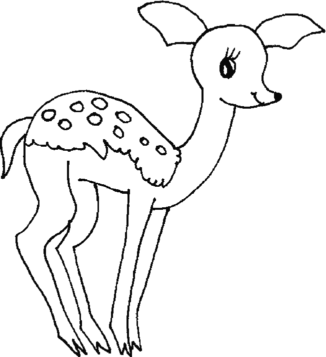 free Deer coloring page