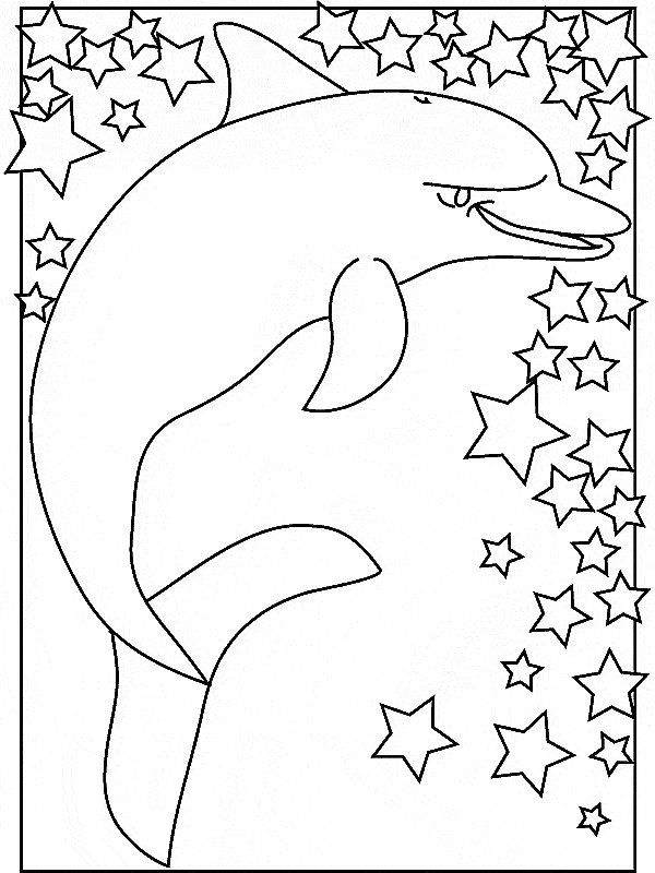 free Dolphin coloring page