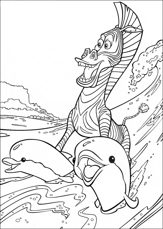 Dolphin coloring page - Animals Town - animals color sheet - Dolphin