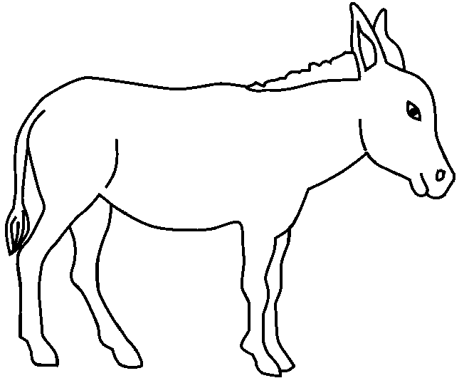 free Donkey coloring page