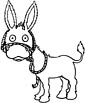 donkey coloring page