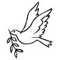 Dove coloring page