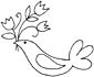 Dove coloring page