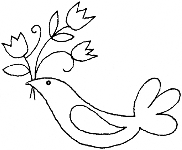 free Dove coloring page