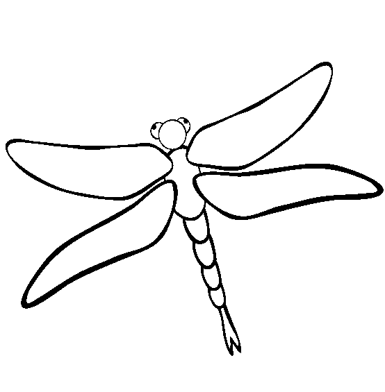 free Dragonfly coloring page