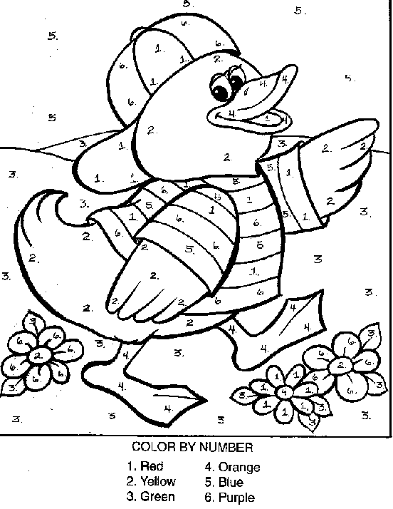 free Duck coloring page