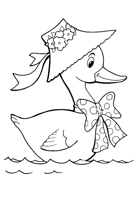 free Duck coloring page