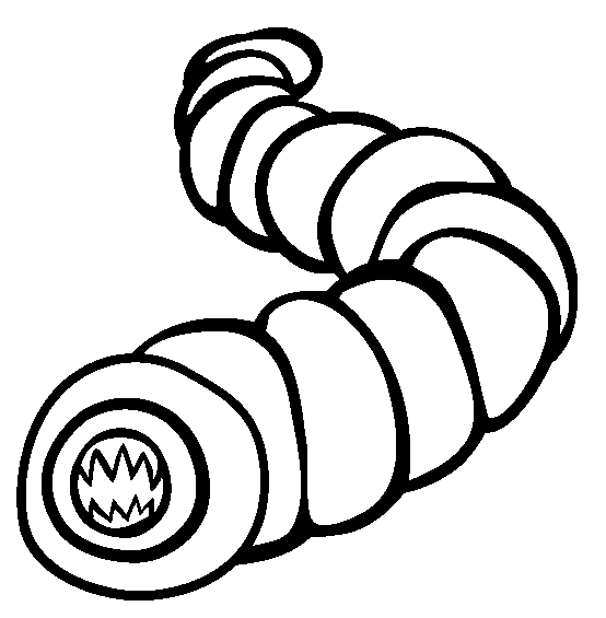 free Earthworm coloring page