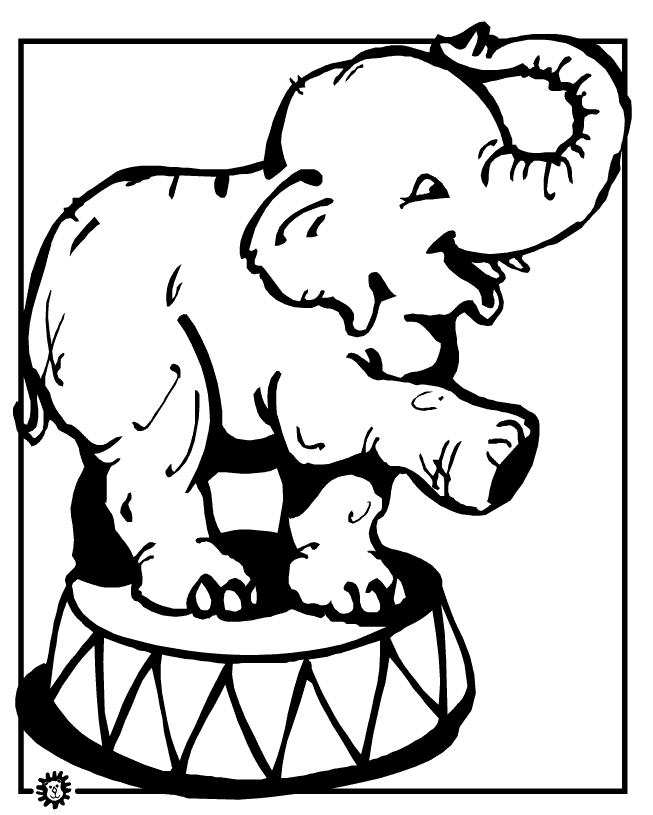 free Elephant coloring page