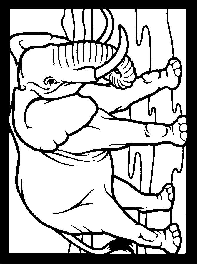 free Elephant coloring page