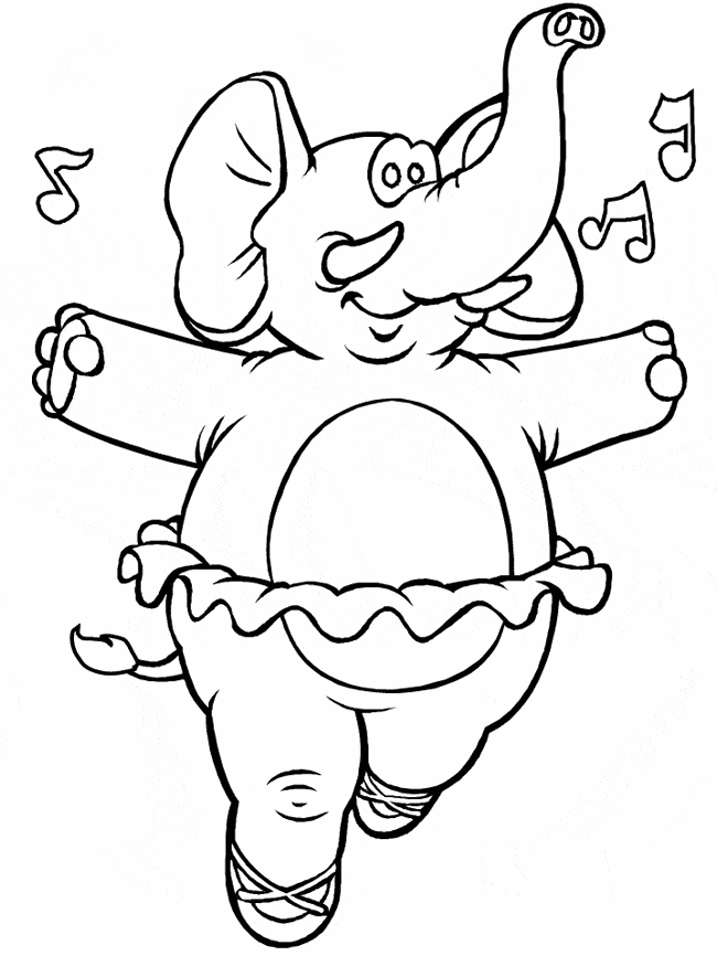 free Elephant coloring page