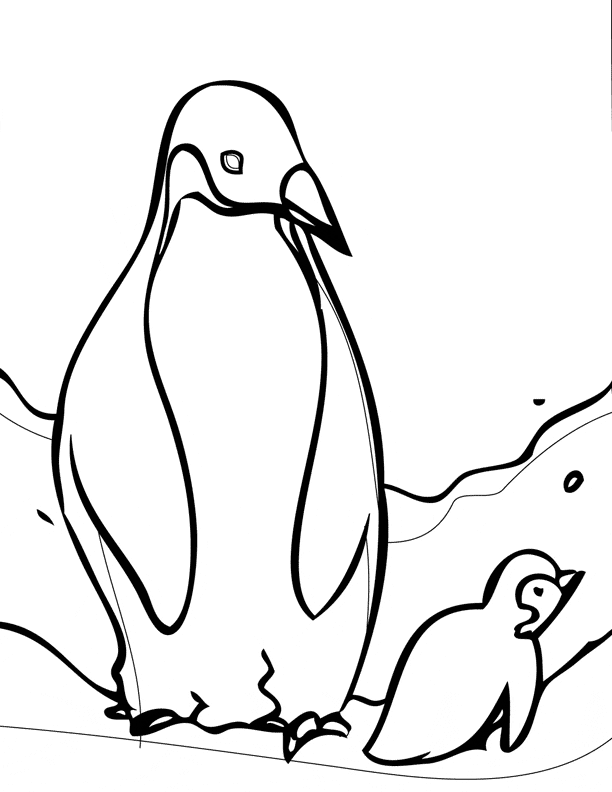 free Emperor Penguin coloring page