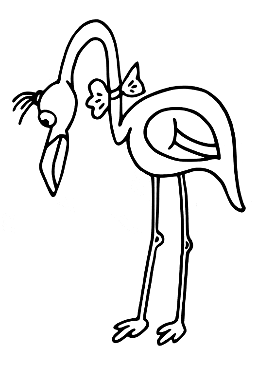 free Flamingo coloring