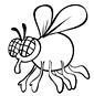 Fly coloring page