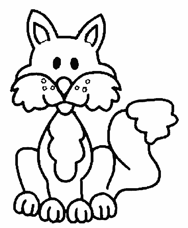 Fox free printable coloring page sheet