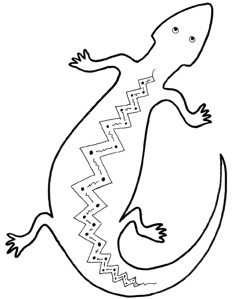 free Gecko coloring page