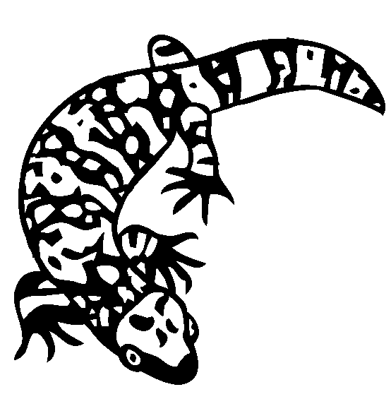 free Gila monster coloring page