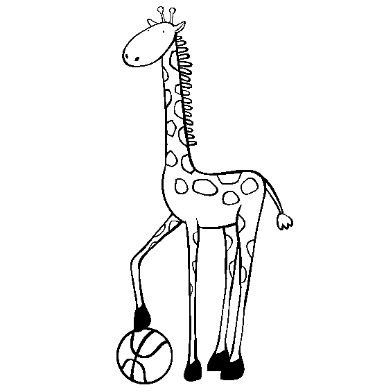 free Giraffe color page