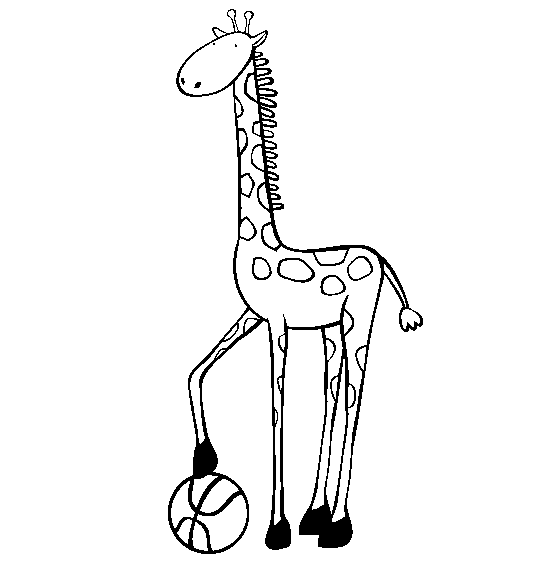 Giraffe coloring page - Animals Town - animals color sheet - Giraffe